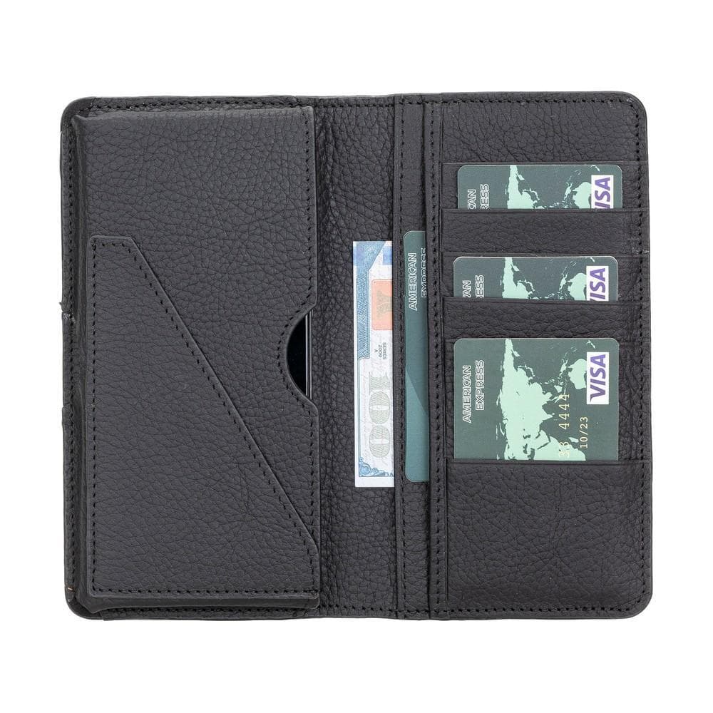 B2B - Calvina Universal Leather Wallet Case 6.2" Bomonti