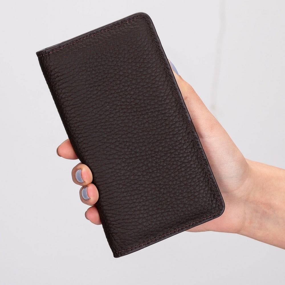 B2B - Calvina Universal Leather Wallet Case 6.2" Bomonti
