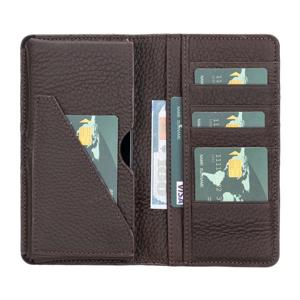 B2B - Calvina Universal Leather Wallet Case 6.2" Bomonti