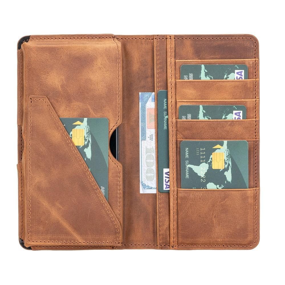 B2B - Calvina Universal Leather Wallet Case 6.2" Bomonti