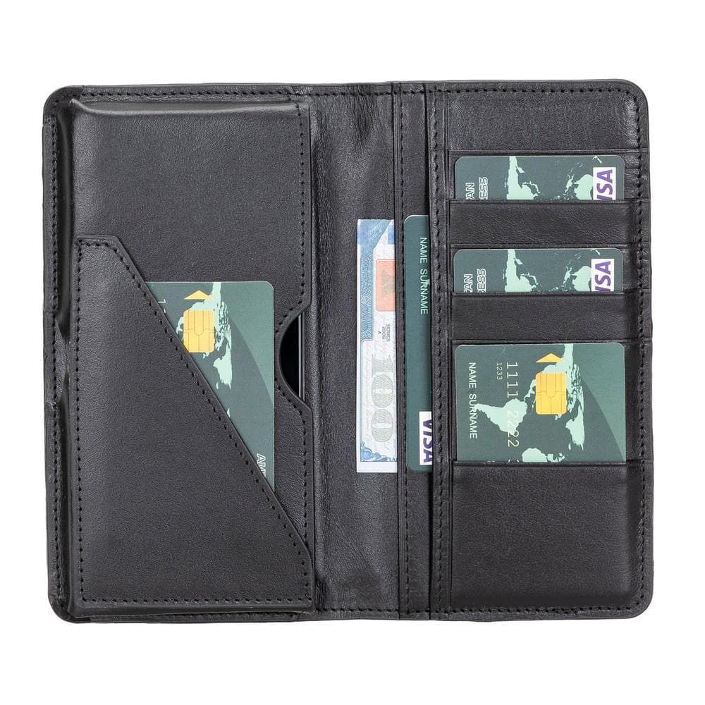 B2B - Calvina Universal Leather Wallet Case 6.2" Bomonti