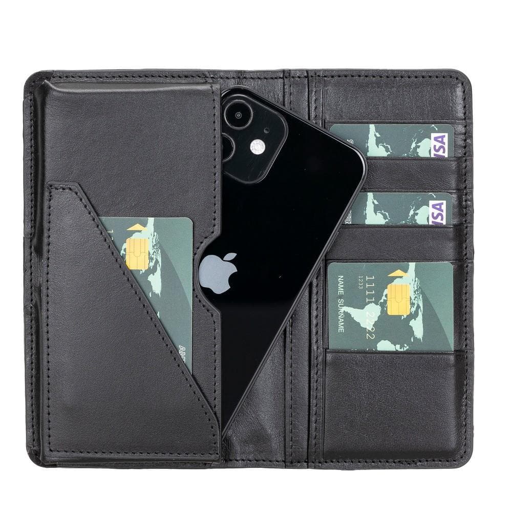 B2B - Calvina Universal Leather Wallet Case 6.2" RST1 Bomonti