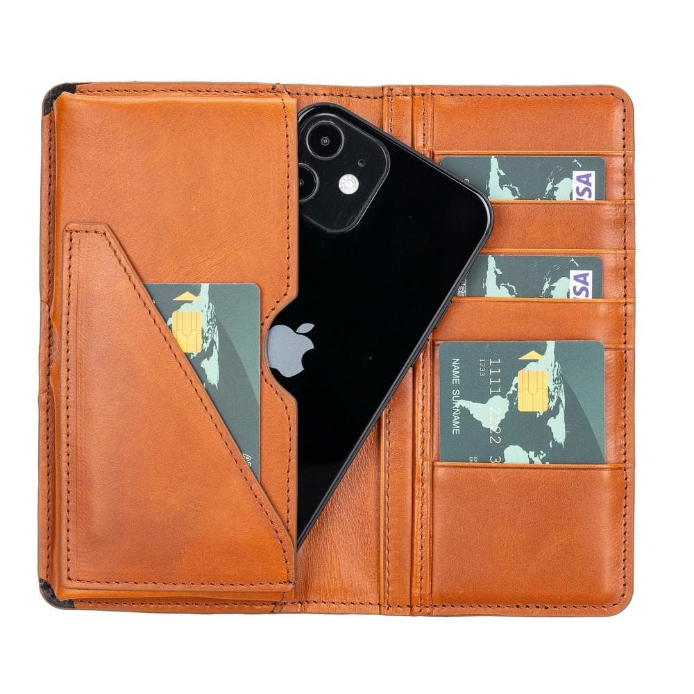B2B - Calvina Universal Leather Wallet Case 6.2" RST2 Bomonti