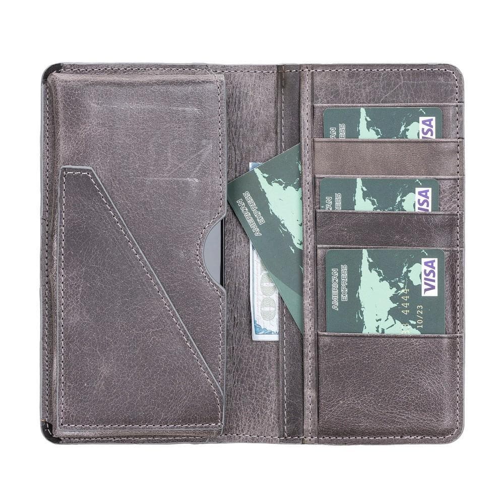 B2B - Calvina Universal Leather Wallet Case 6.2" Bomonti