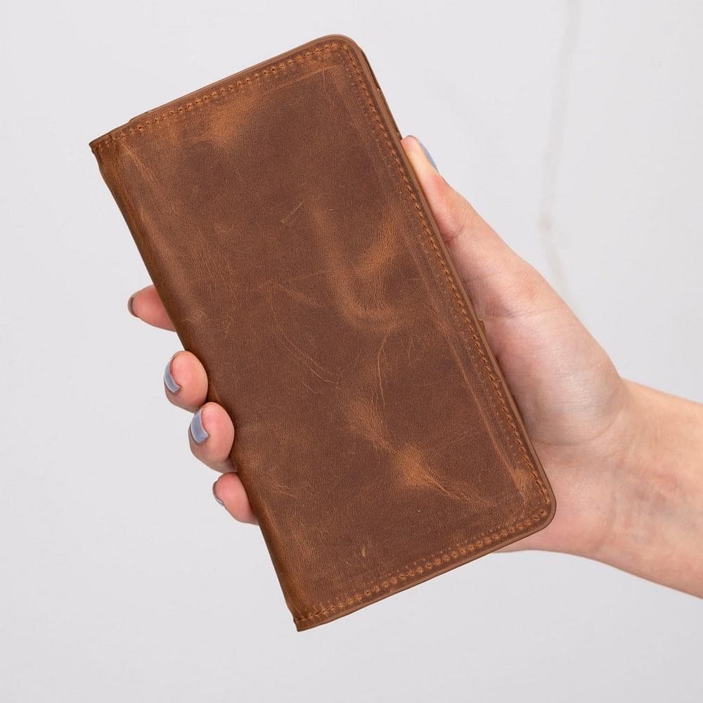 B2B - Calvina Universal Leather Wallet Case 6.2" Bomonti