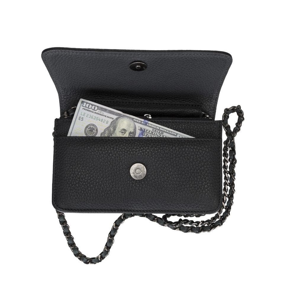 Carmela Geniun Leather Women Bag Black Bomonti