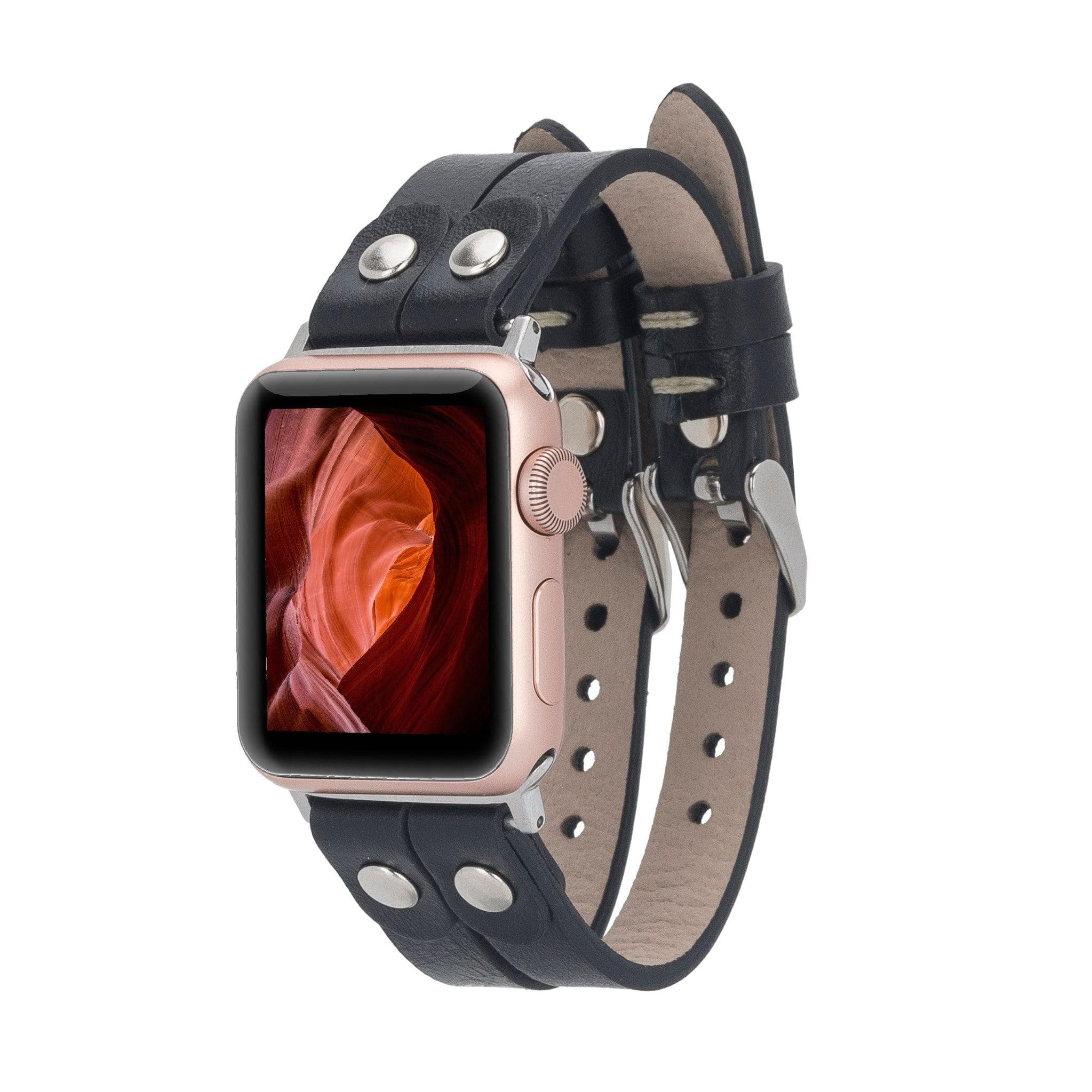 Durham Ely Apple Watch Leather Straps RST1 / Silver Bomonti