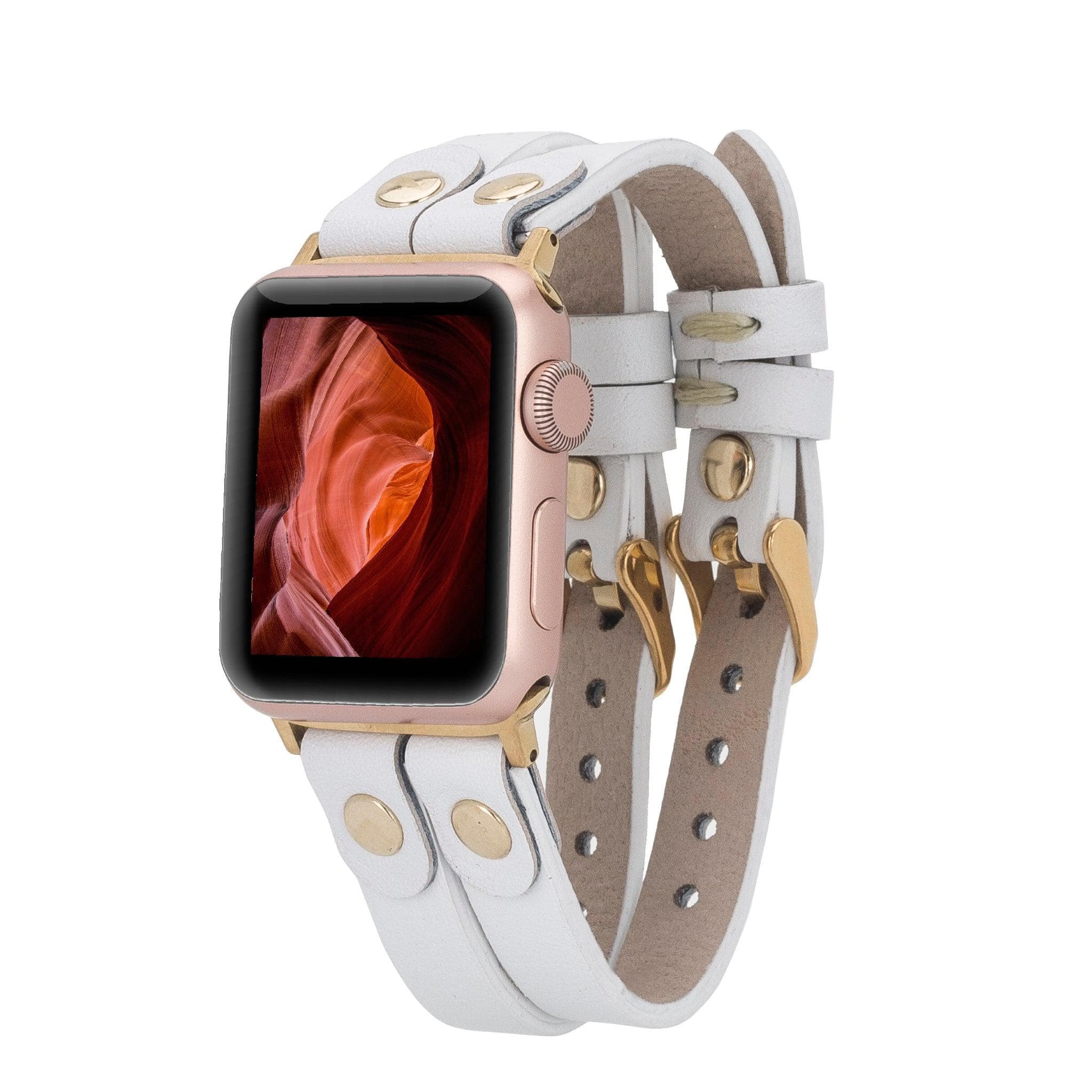 Durham Ely Apple Watch Leather Straps F3 / Gold Bomonti