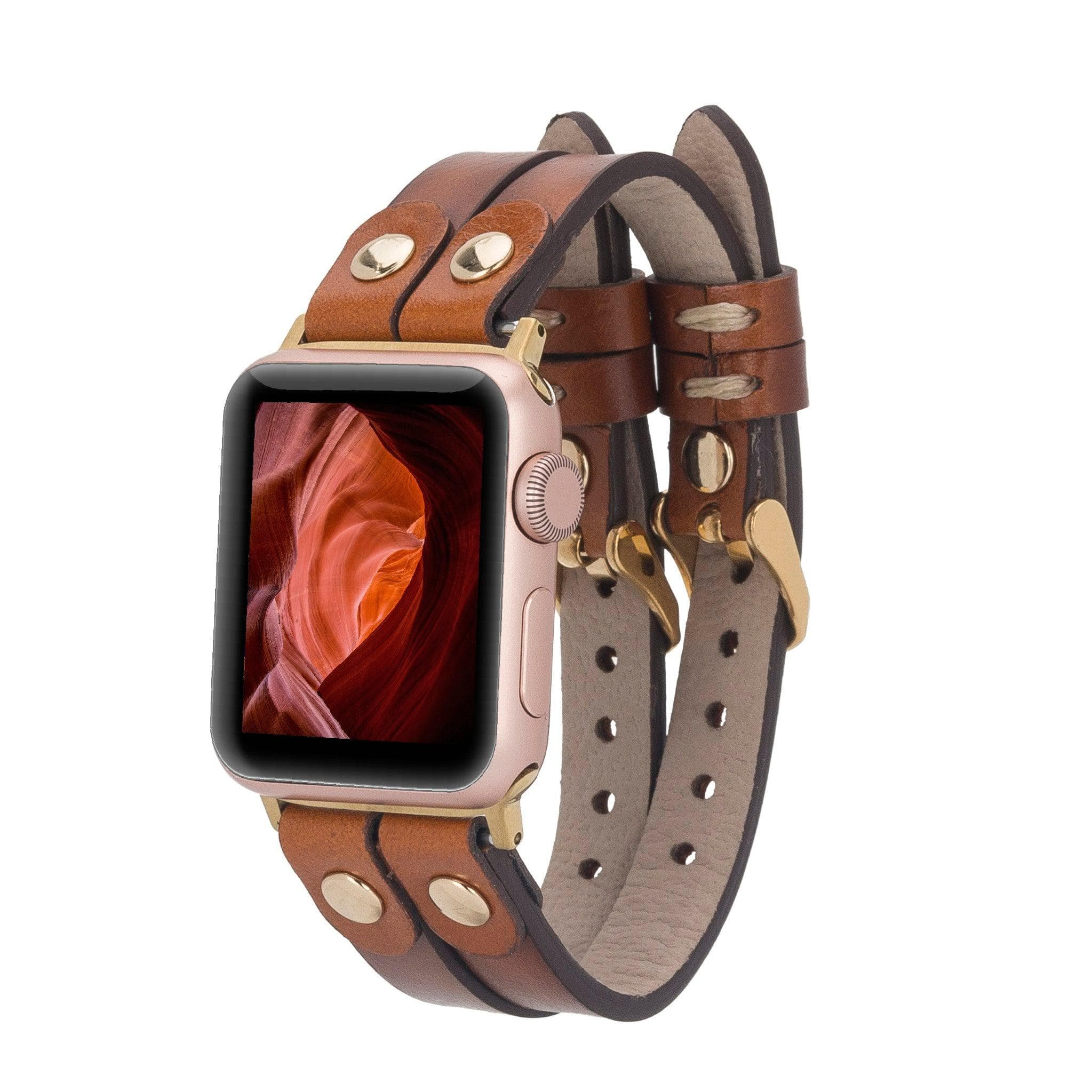 Durham Ely Apple Watch Leather Straps RST2EF / Gold Bomonti