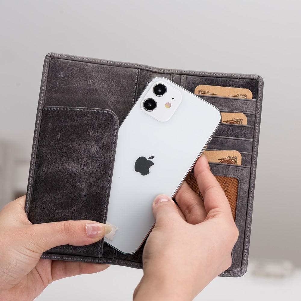 B2B - Evra Universal Leather Wallet Case 7" Bomonti