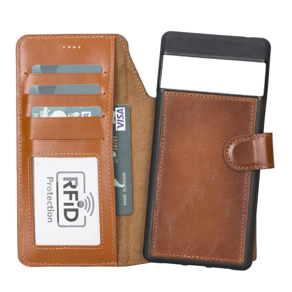 Google Pixel 6 Series Detachble Magnetic Wallet Leather Case RST2EF / Google Pixel 6 Pro Bomonti