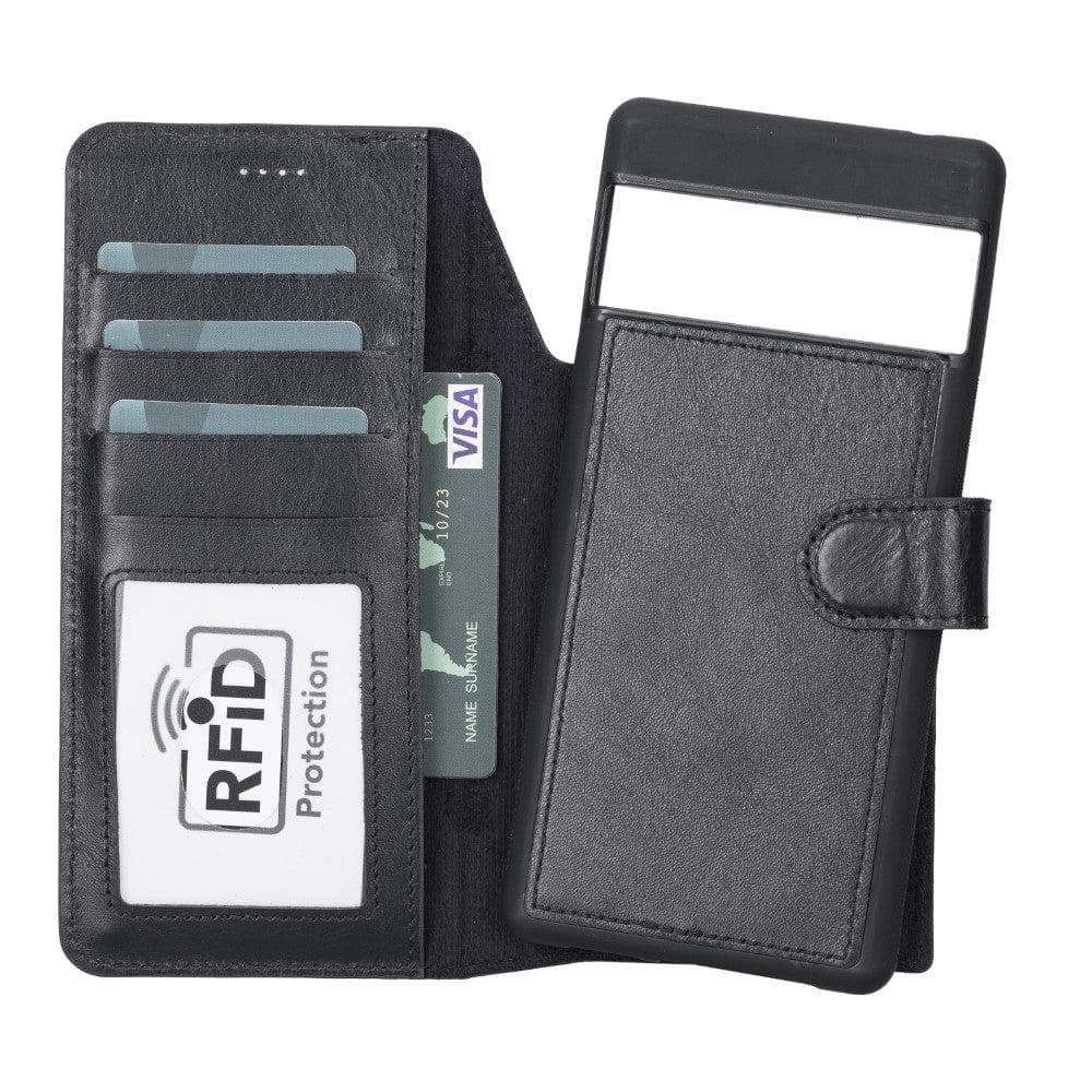 Google Pixel 6 Series Detachble Magnetic Wallet Leather Case RST1 / Google Pixel 6 Pro Bomonti
