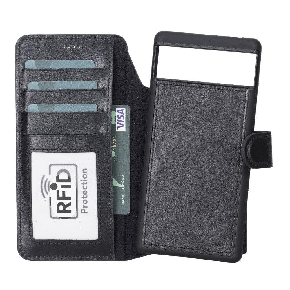Google Pixel 6 Series Detachble Magnetic Wallet Leather Case RST1 / Google Pixel 6 Bomonti