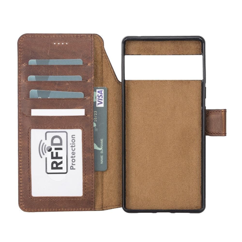 Google Pixel 6 Series Detachble Magnetic Wallet Leather Case Bomonti