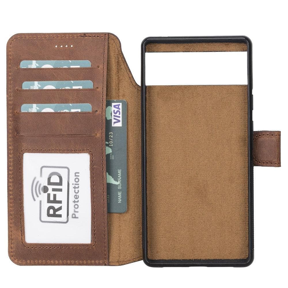 Google Pixel 6 Series Detachble Magnetic Wallet Leather Case Bomonti