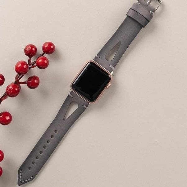 B2B - Leather Apple Watch Bands - BA2 Style Drop Cut Bomonti