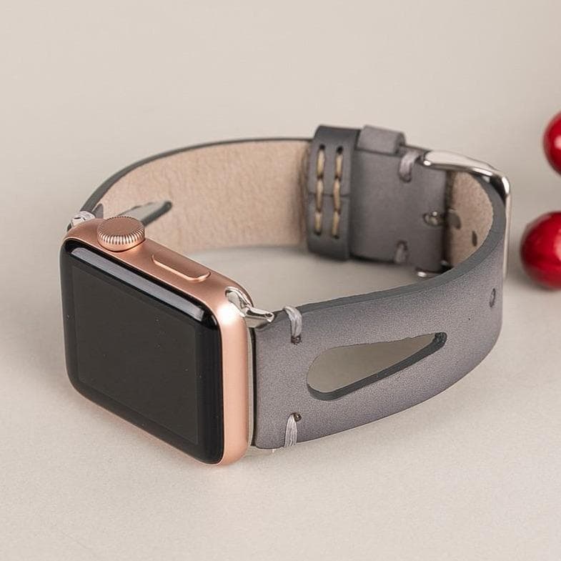B2B - Leather Apple Watch Bands - BA2 Style Drop Cut Bomonti