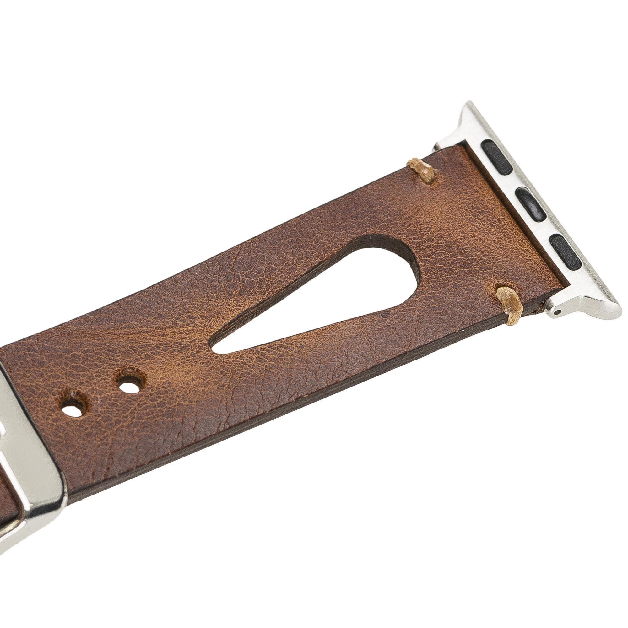 B2B - Leather Apple Watch Bands - BA2 Style Drop Cut Bomonti