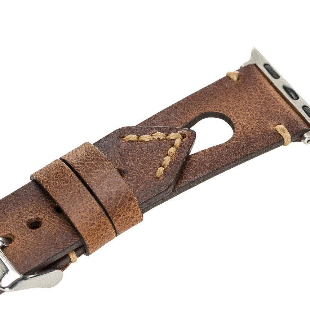 B2B - Leather Apple Watch Bands - BA2 Style Drop Cut 38mm TN11EF Bomonti