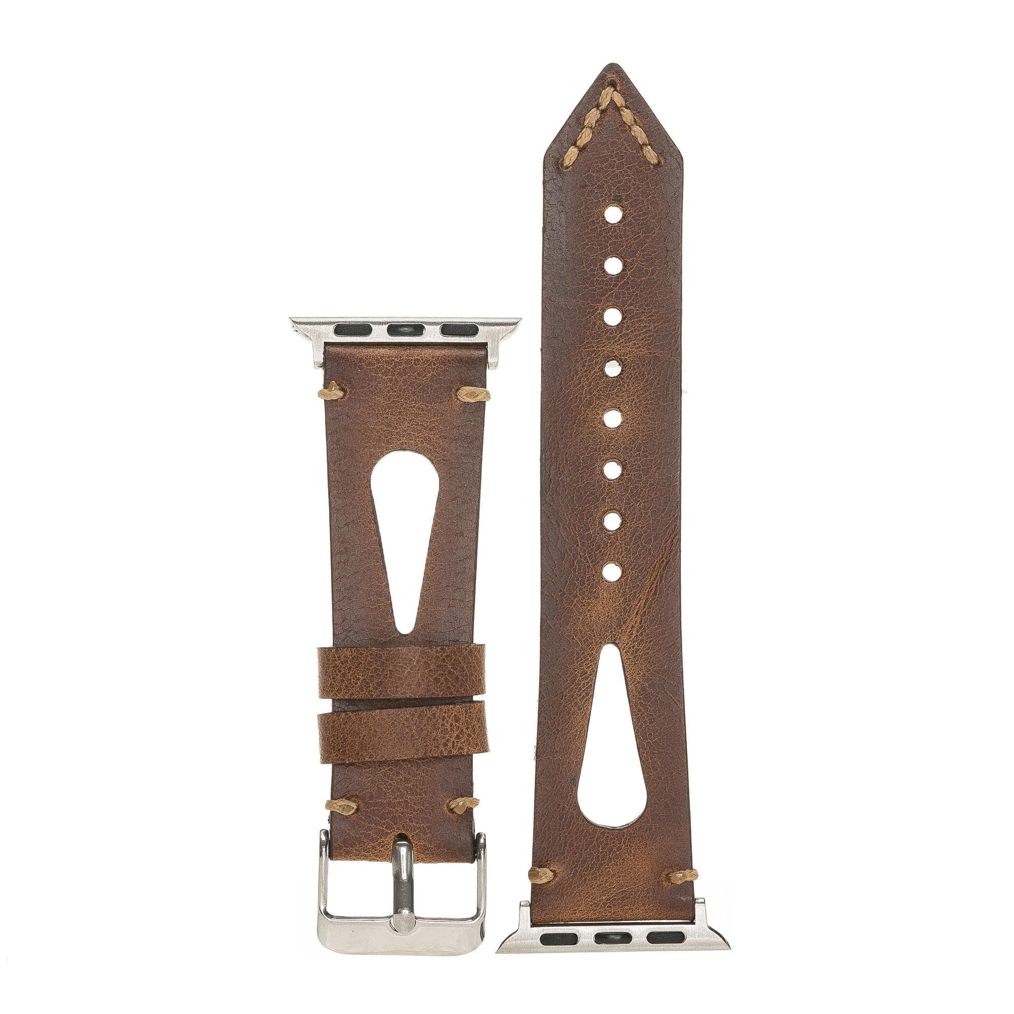 B2B - Leather Apple Watch Bands - BA2 Style Drop Cut 38mm TN11EF Bomonti