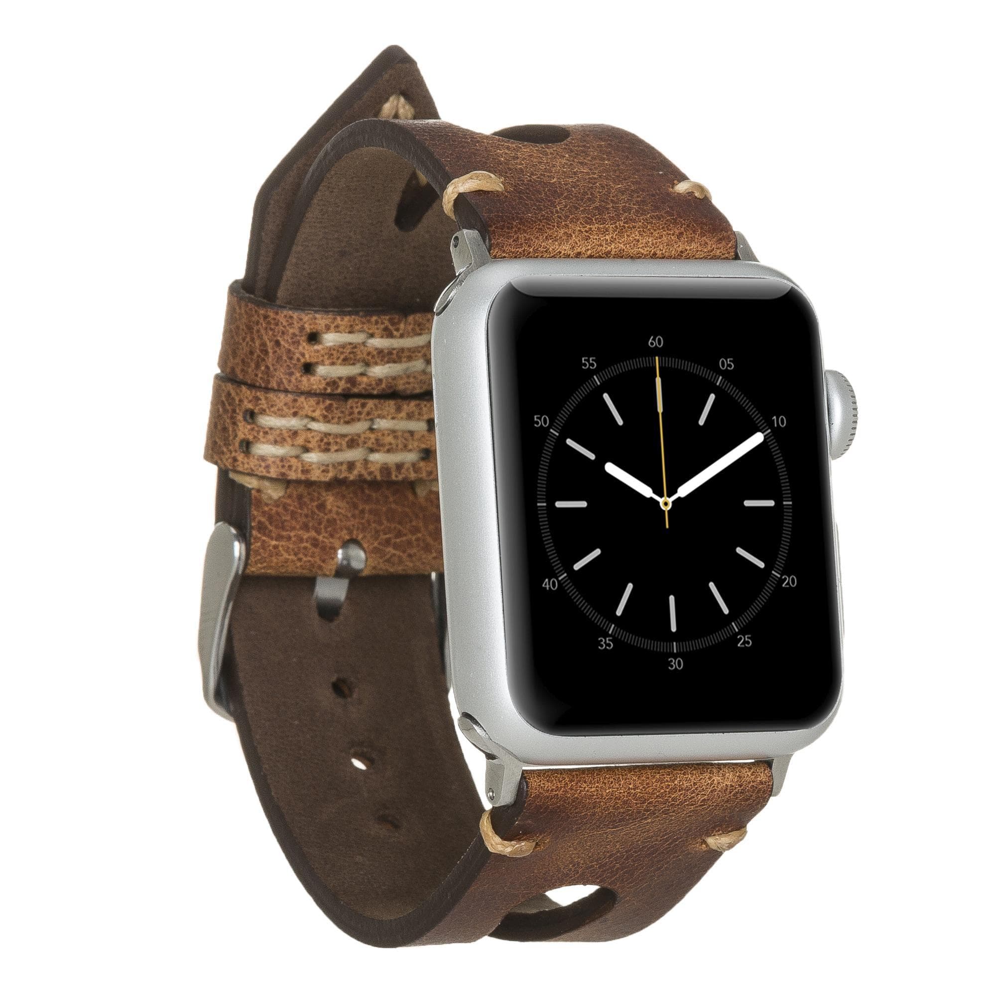 B2B - Leather Apple Watch Bands - BA2 Style Drop Cut 38mm TN11EF Bomonti