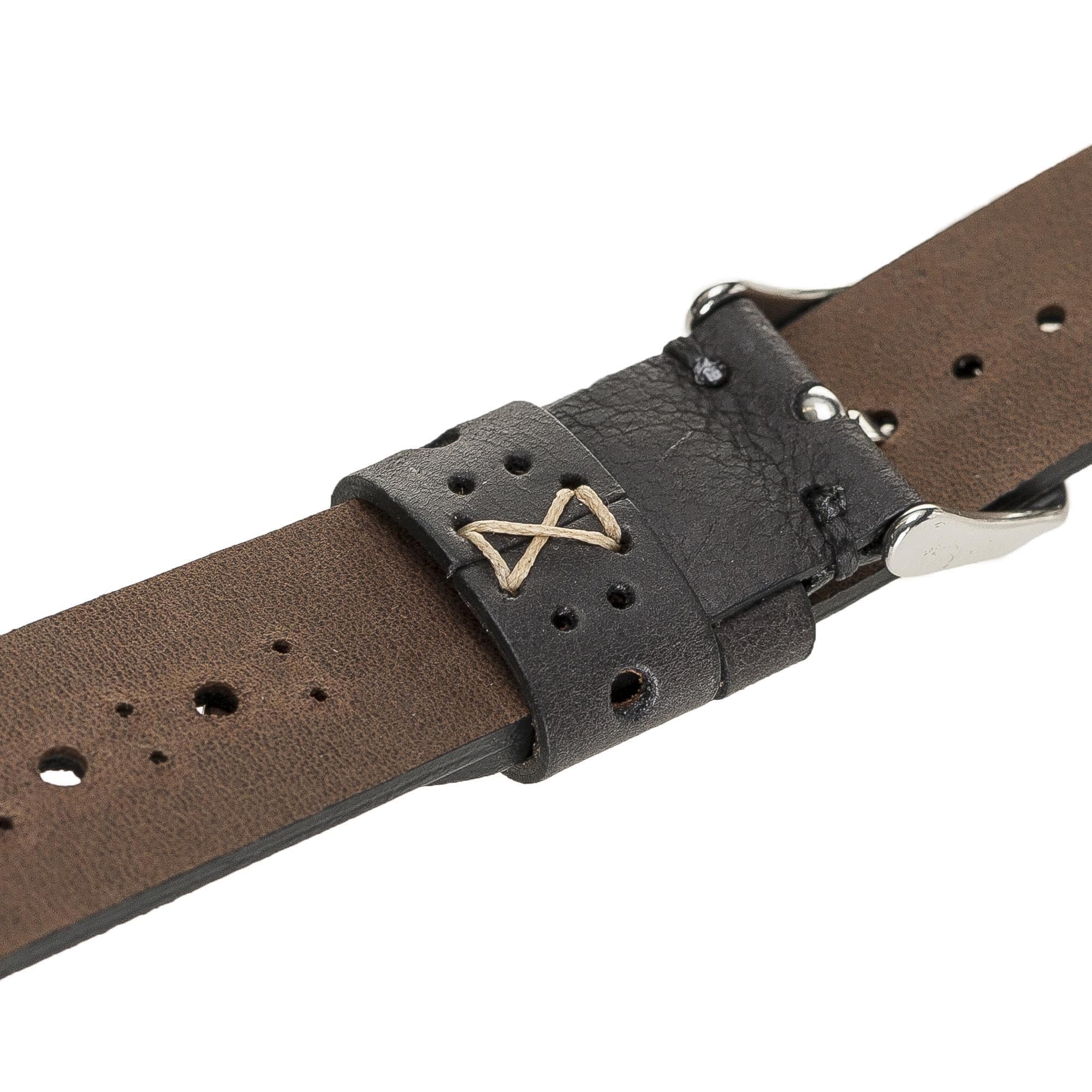 B2B - Leather Apple Watch Bands - BA8 Style Bomonti
