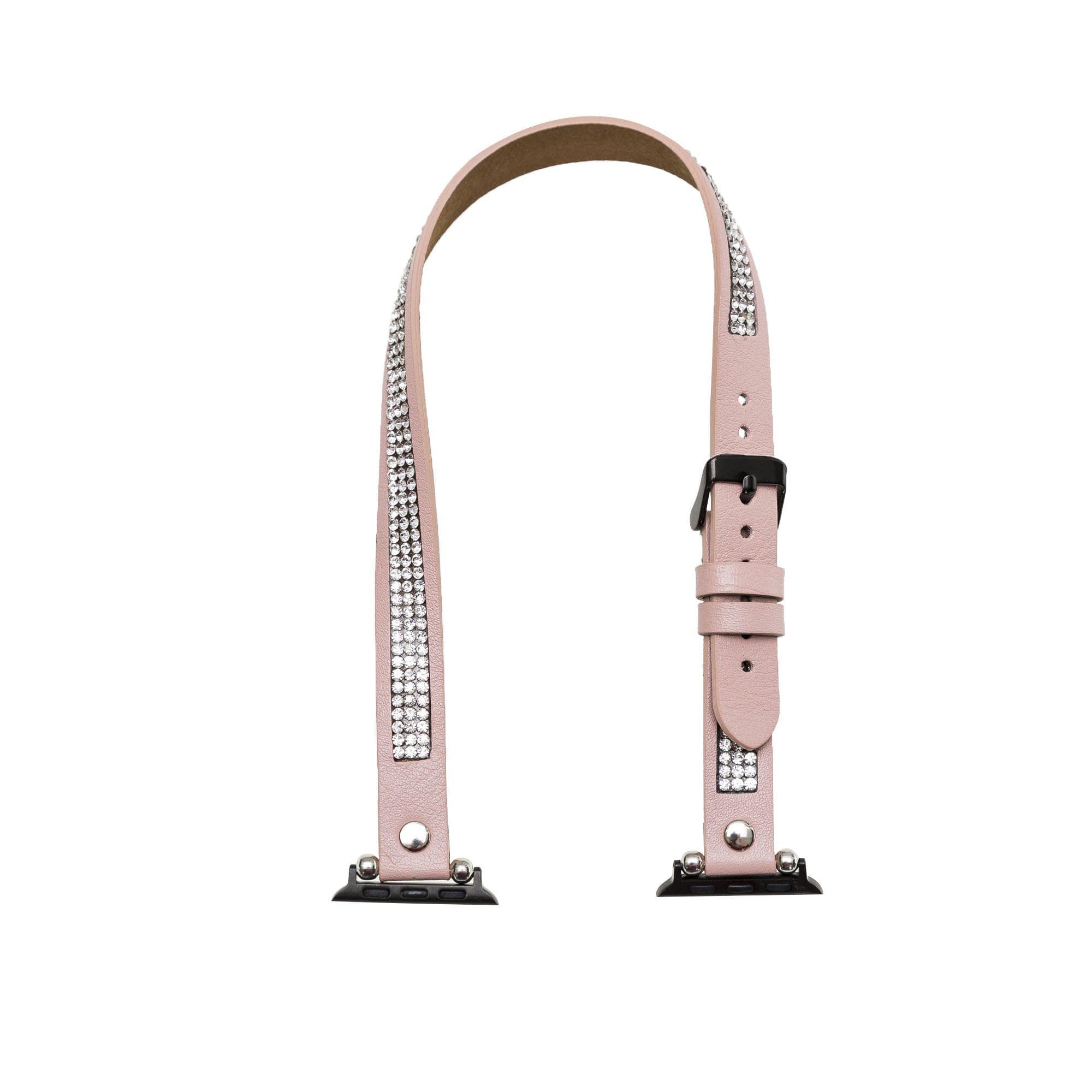 B2B - Leather Apple Watch Bands - Crystal Ferro Double Tour Style Bomonti