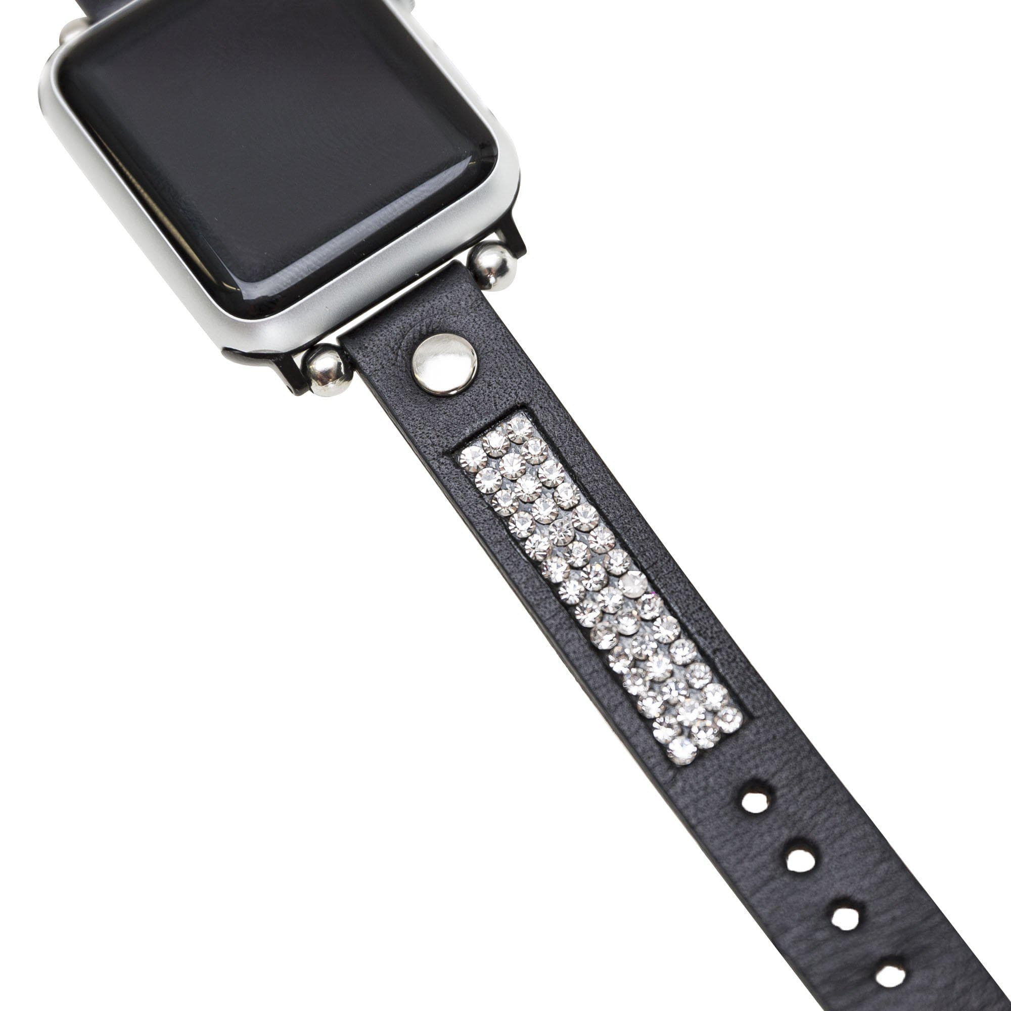 B2B - Leather Apple Watch Bands - Crystal Ferro Double Tour Style Bomonti
