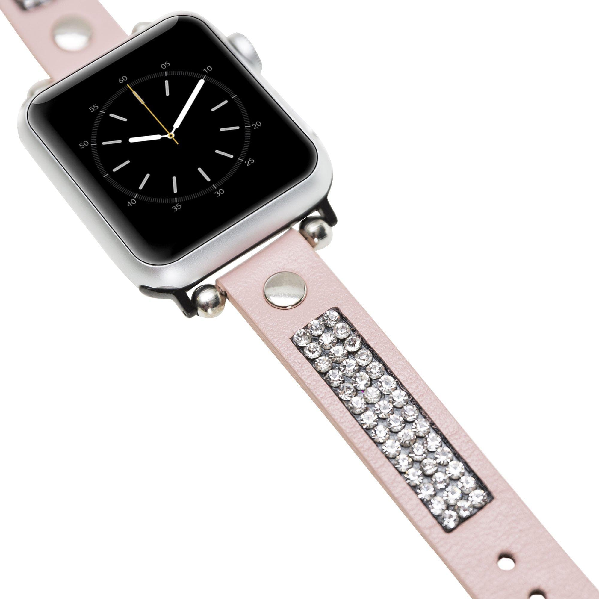 B2B - Leather Apple Watch Bands - Crystal Ferro Style NU2 Bomonti