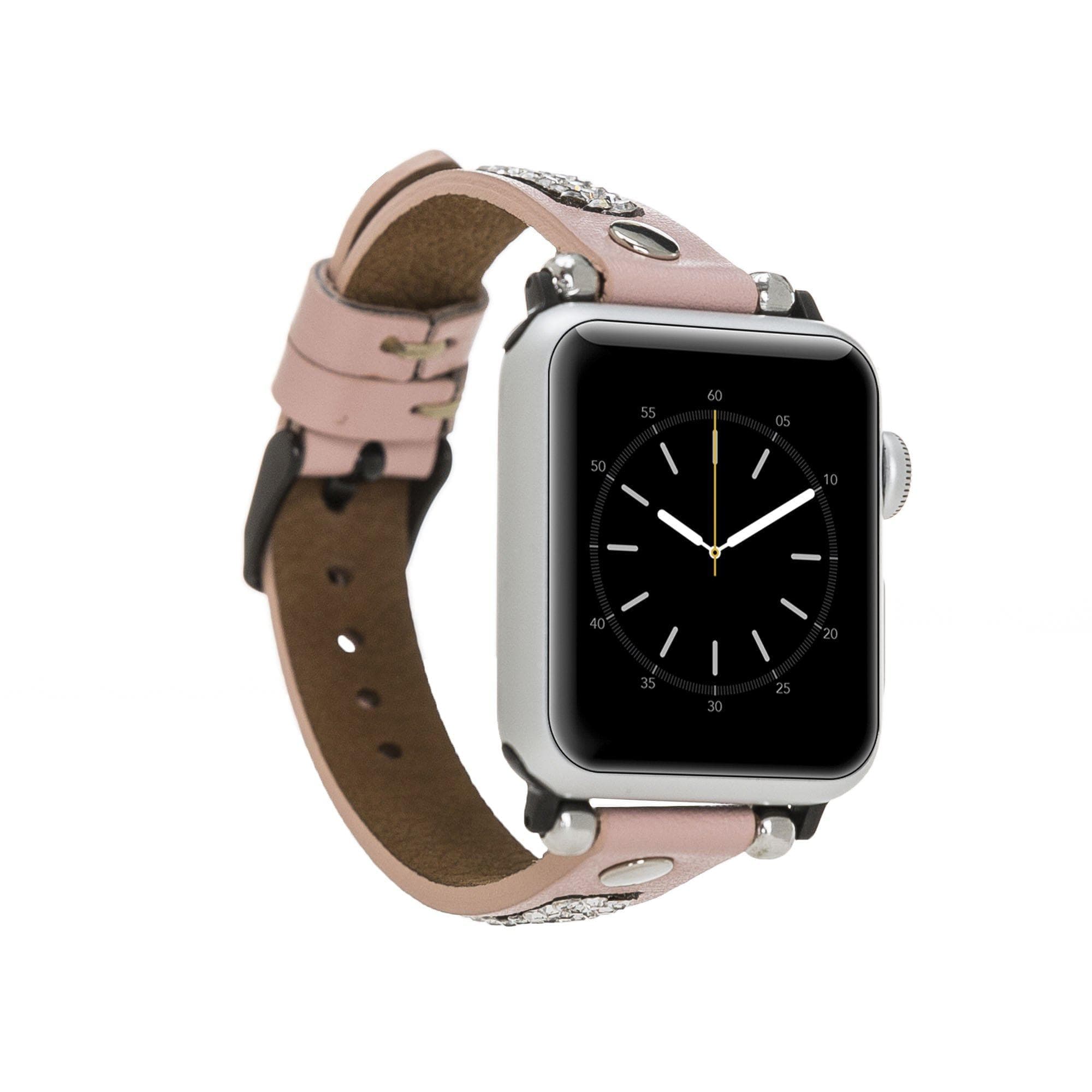 B2B - Leather Apple Watch Bands - Crystal Ferro Style NU2 Bomonti
