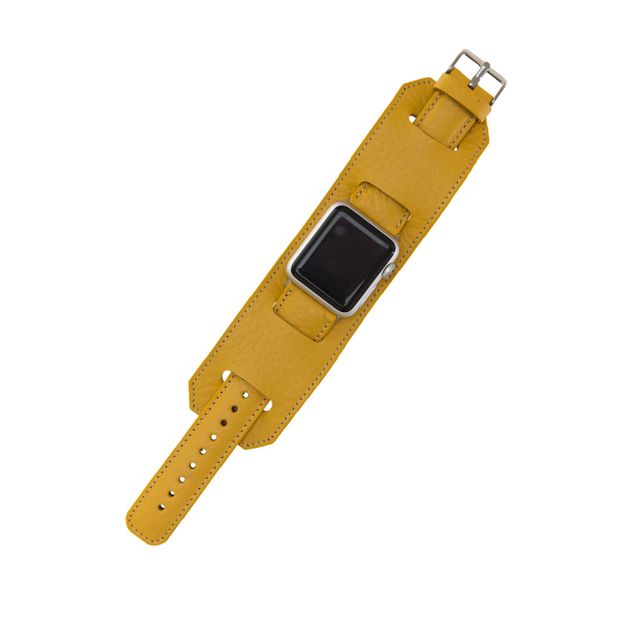 B2B - Leather Apple Watch Bands - Cuff Style Bomonti
