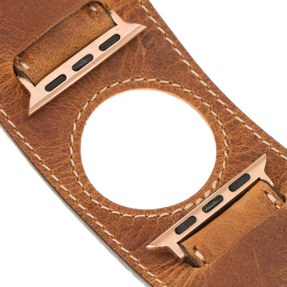 B2B - Leather Apple Watch Bands - Cuff Style Bomonti