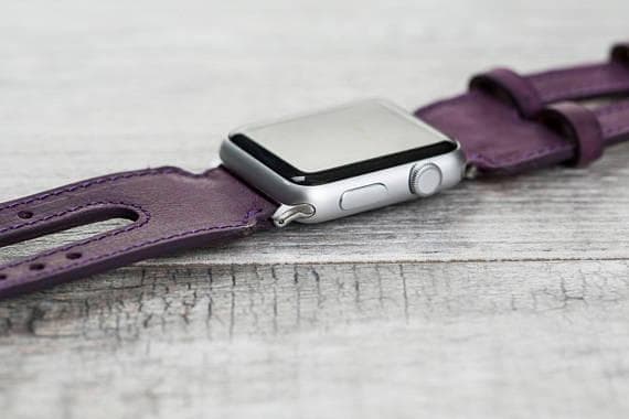 B2B - Leather Apple Watch Bands - Double Cuff DB Style G7 Bomonti