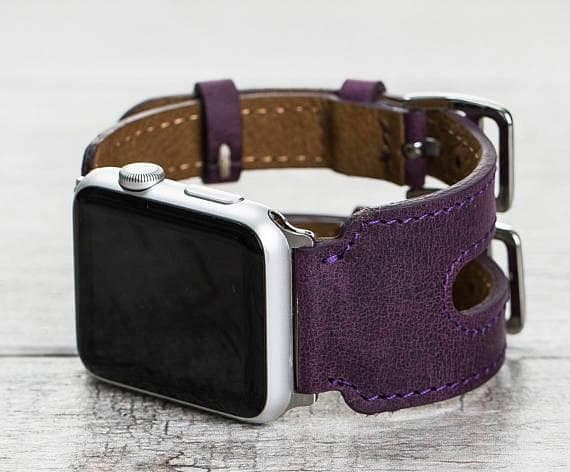 B2B - Leather Apple Watch Bands - Double Cuff DB Style G7 Bomonti