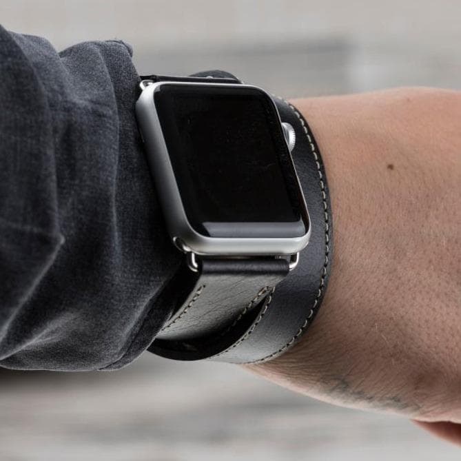 B2B - Leather Apple Watch Bands - DT Double Tour Style Bomonti