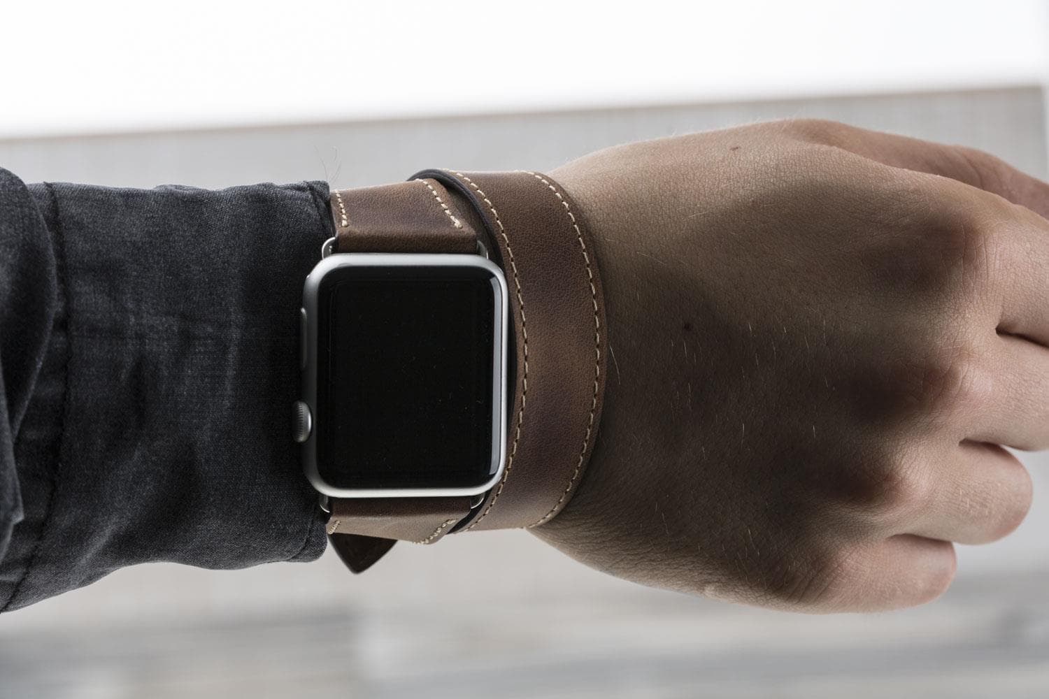 B2B - Leather Apple Watch Bands - DT Double Tour Style Bomonti