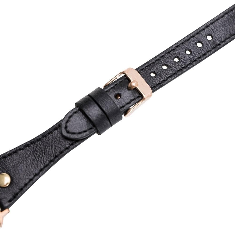 B2B - Leather Apple Watch Bands - DTS Double Tour Slim Hector Gold Trok Style Bomonti