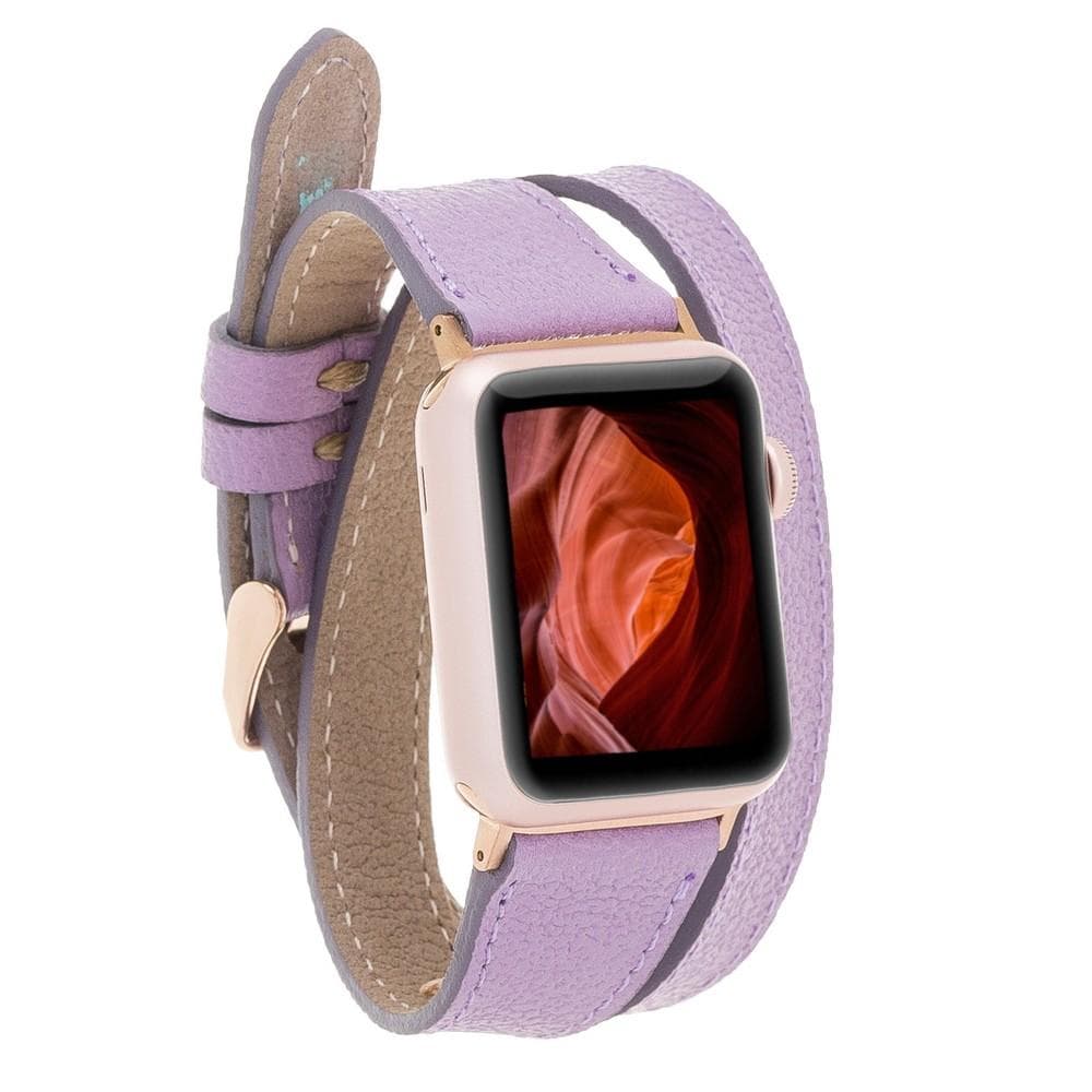 B2B - Leather Apple Watch Bands - DTS Double Tour Slim Quantum Style CP22 Bomonti