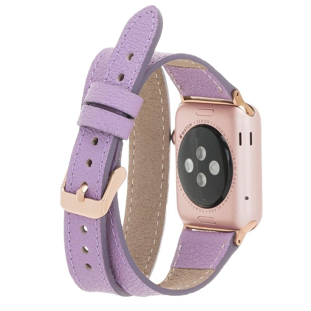 B2B - Leather Apple Watch Bands - DTS Double Tour Slim Quantum Style Bomonti