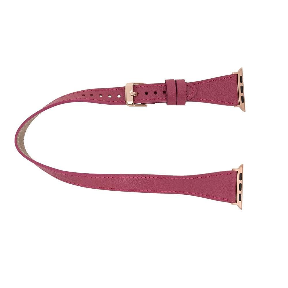 B2B - Leather Apple Watch Bands - DTS Double Tour Slim Quantum Style Bomonti