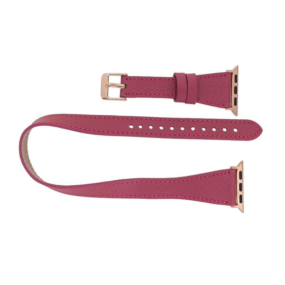 B2B - Leather Apple Watch Bands - DTS Double Tour Slim Quantum Style Bomonti