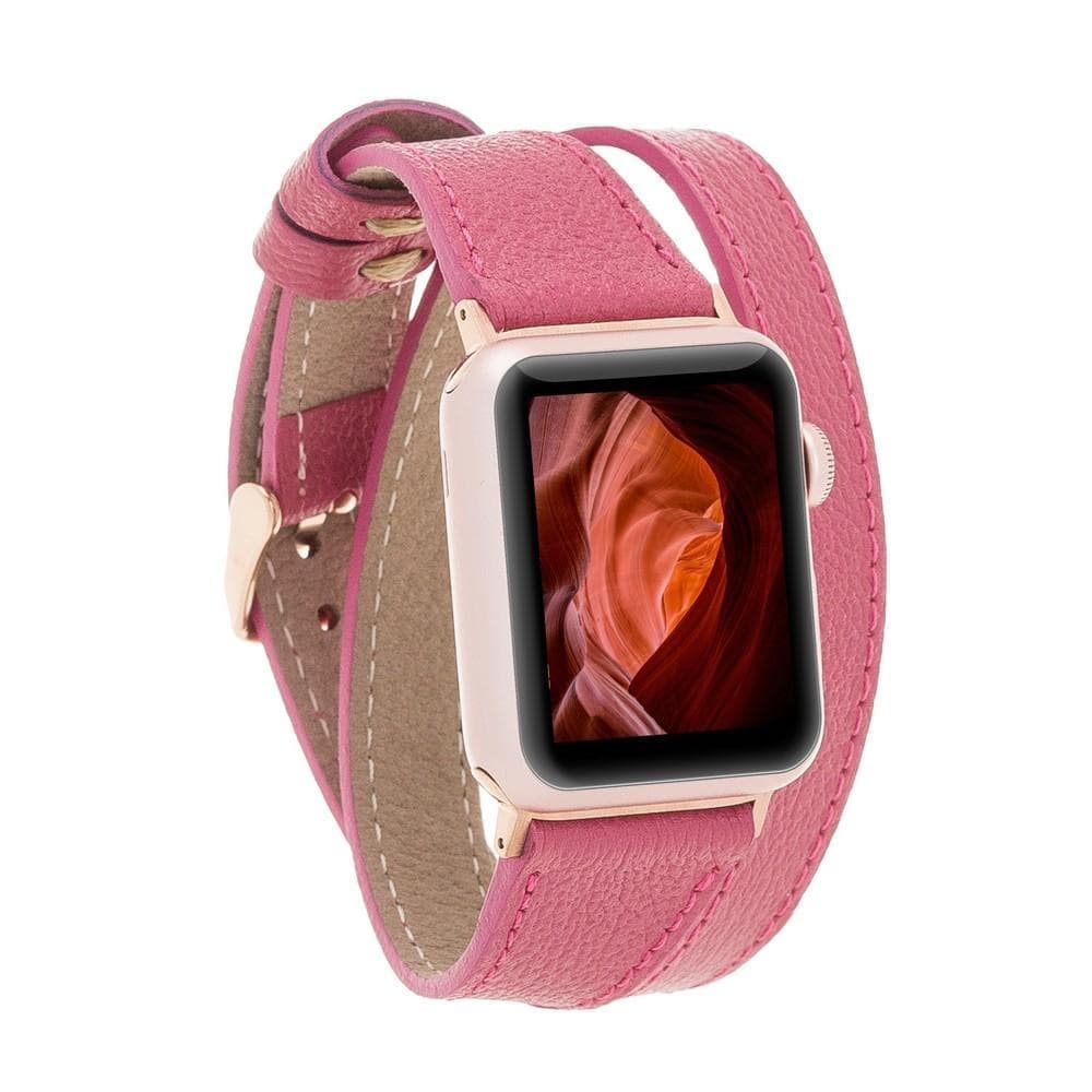 B2B - Leather Apple Watch Bands - DTS Double Tour Slim Quantum Style CP4 Bomonti