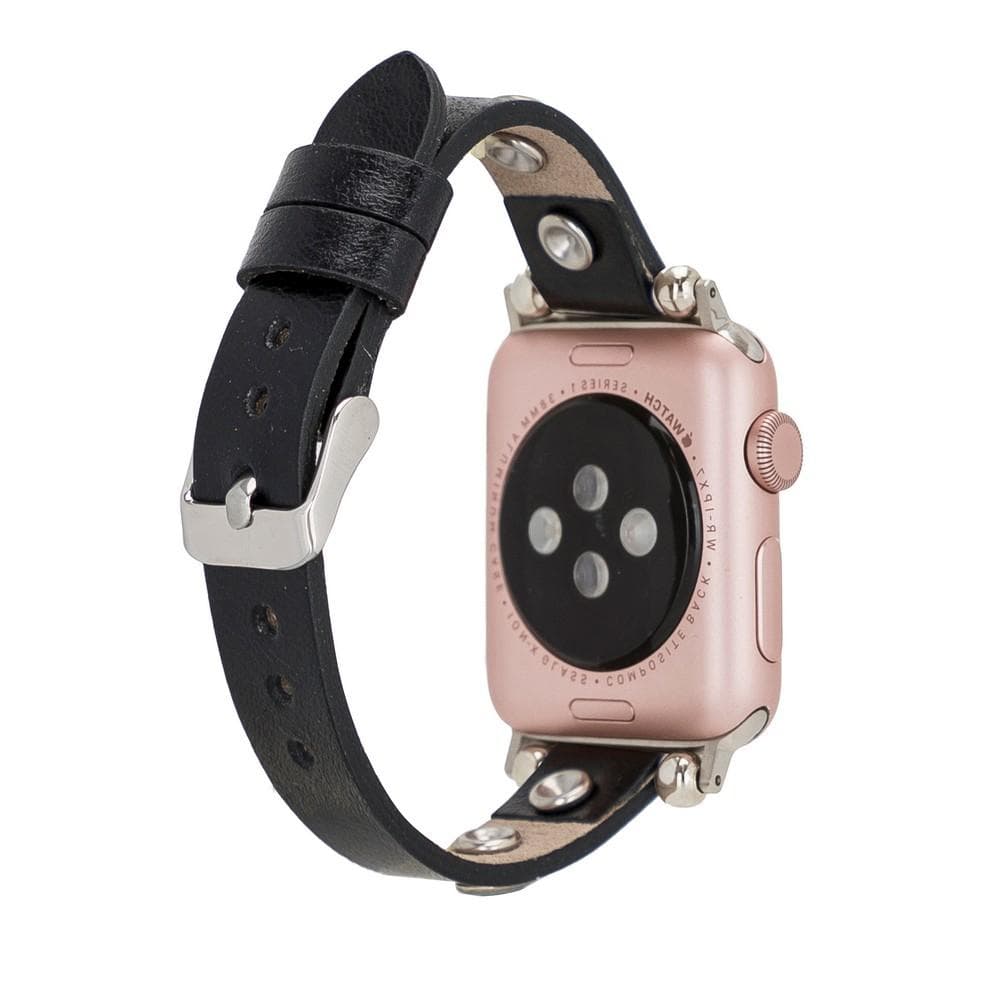 B2B - Leather Apple Watch Bands - Ferro Solitare Diamond Style RST1 Bomonti