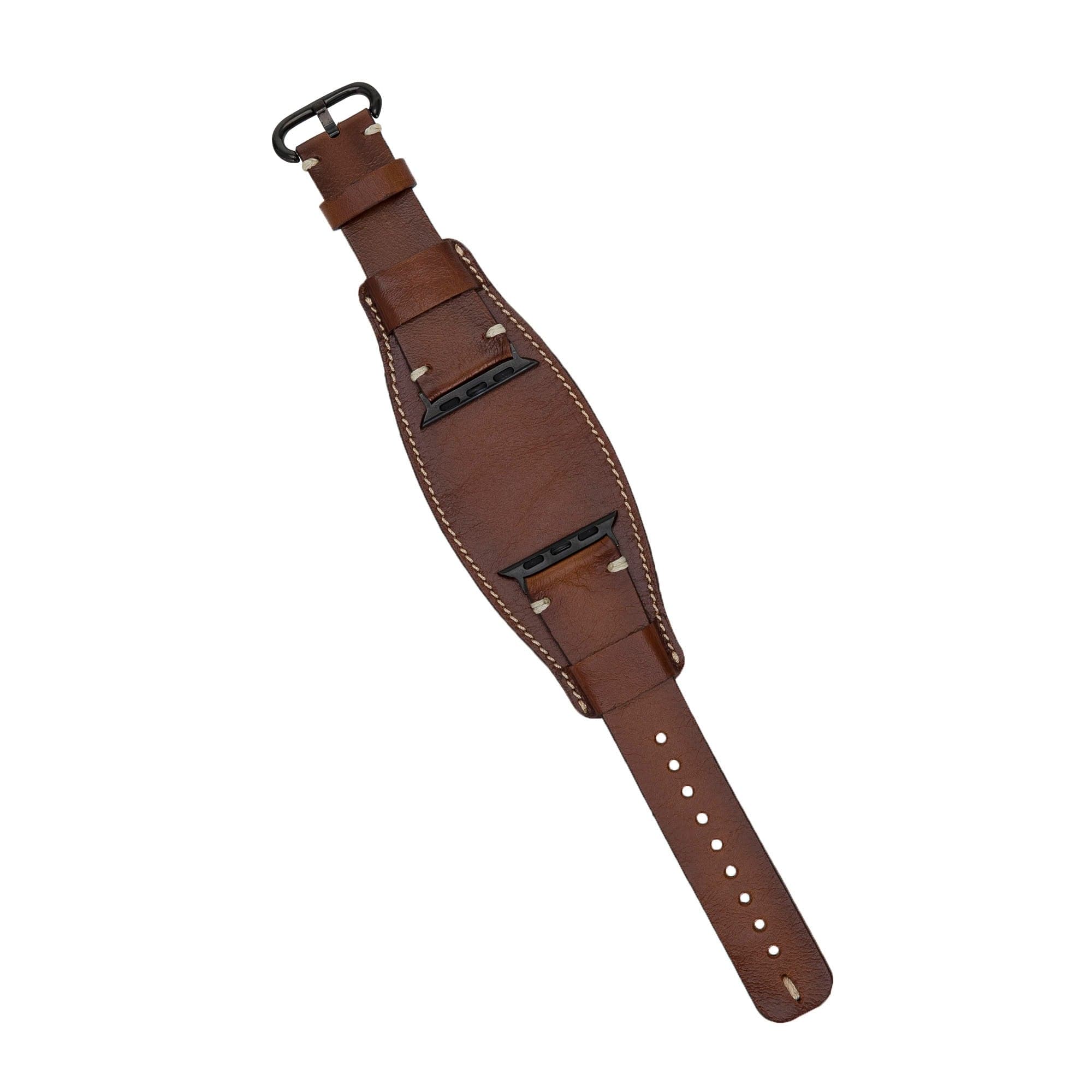 B2B - Leather Apple Watch Bands - Pulsar Cuff Style Bomonti