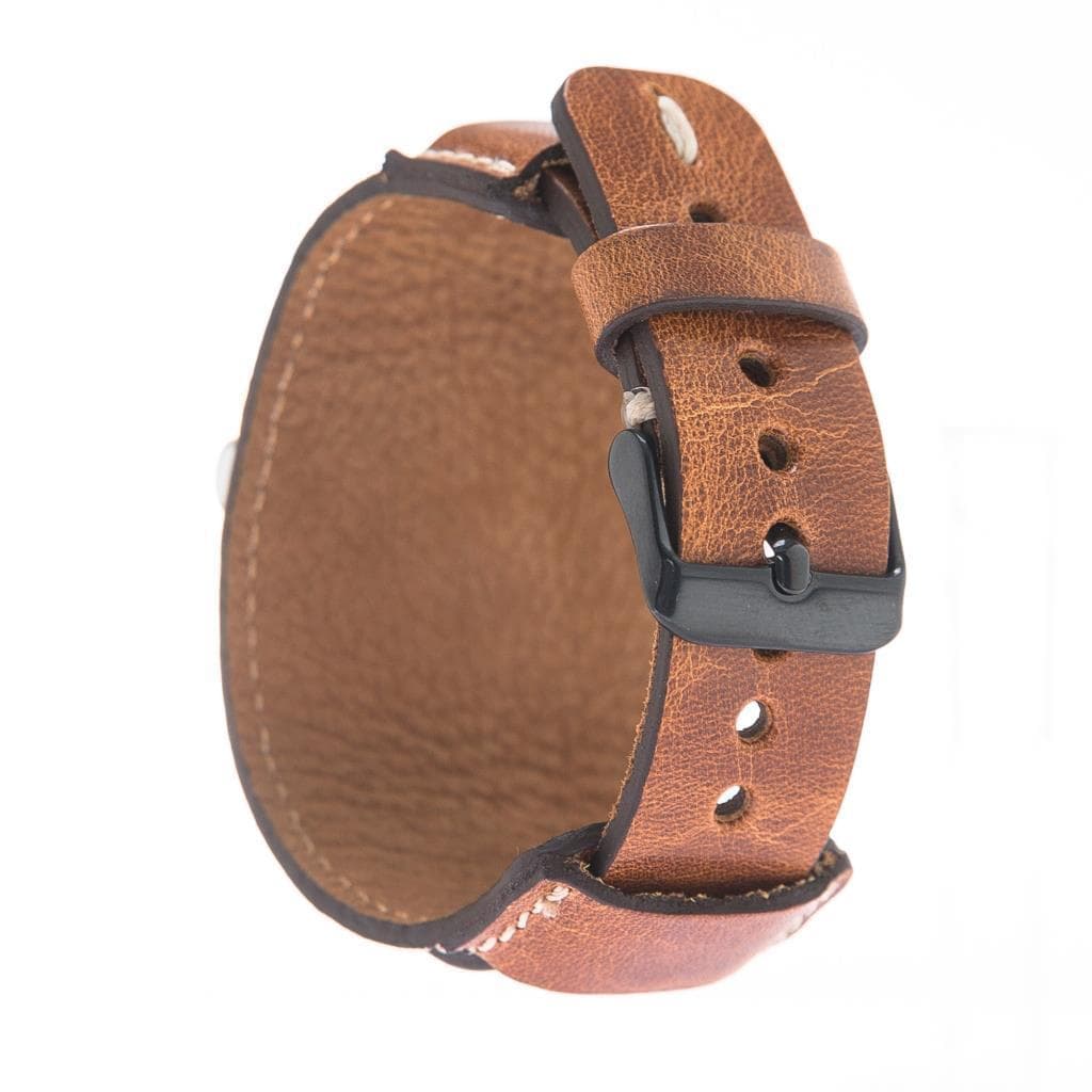 B2B - Leather Apple Watch Bands - Pulsar Cuff Style Bomonti