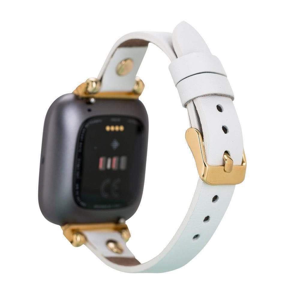 B2B - Leather Fitbit Watch Bands - Ferro Gold Trok Style Bomonti