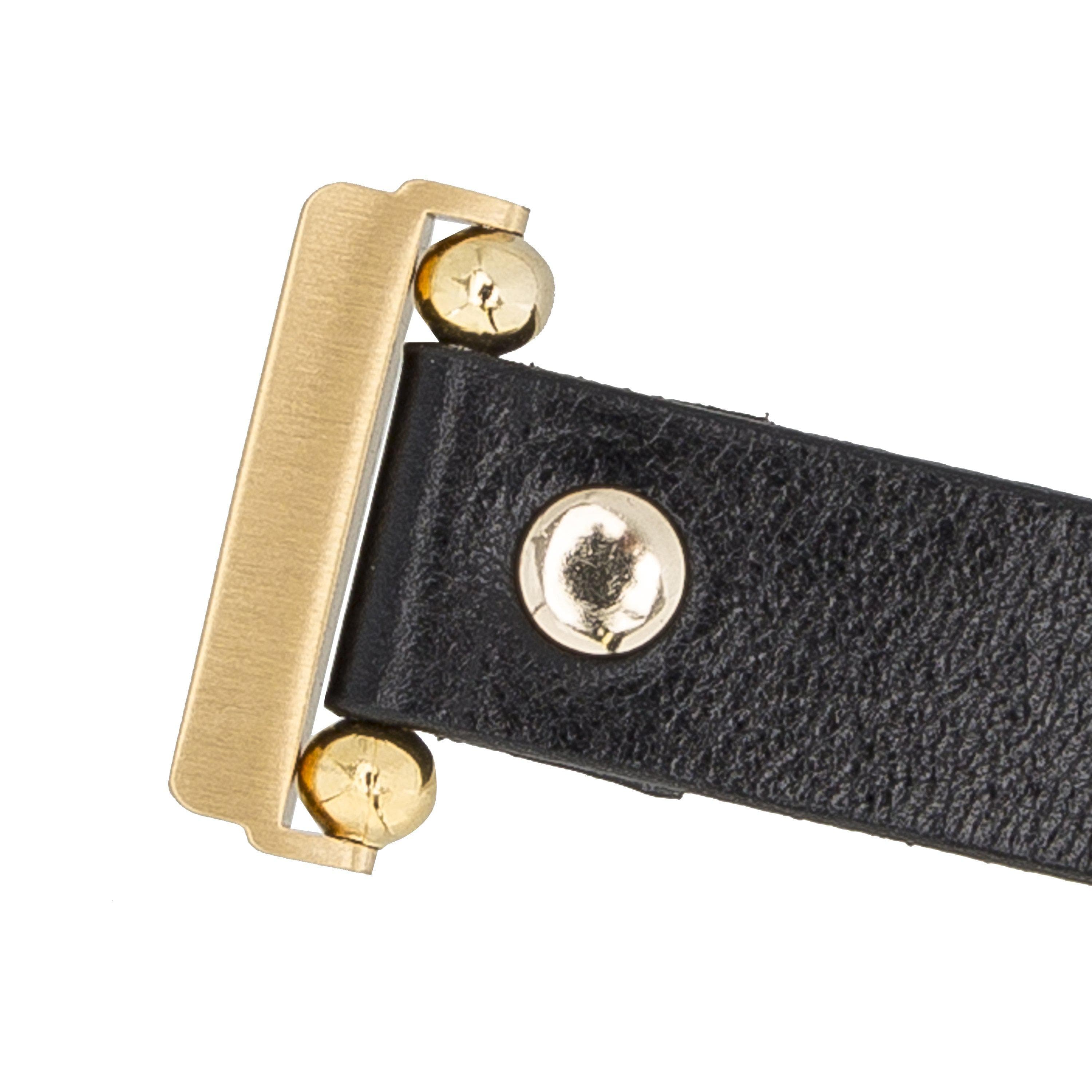 B2B - Leather Fitbit Watch Bands - Ferro Gold Trok Style Bomonti