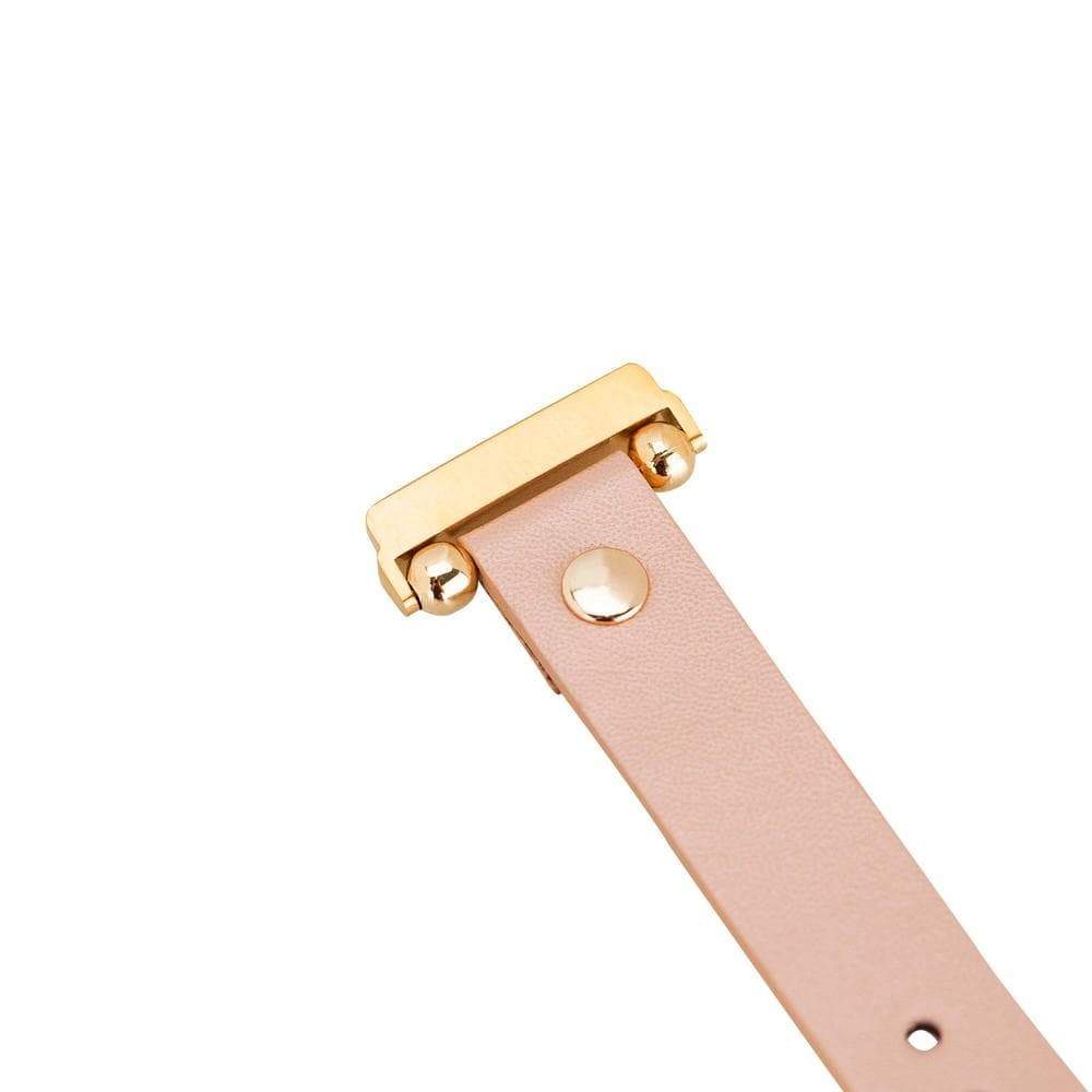 B2B - Leather Fitbit Watch Bands - Ferro Gold Trok Style Bomonti