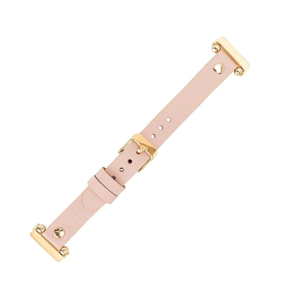 B2B - Leather Fitbit Watch Bands - Ferro Gold Trok Style Bomonti