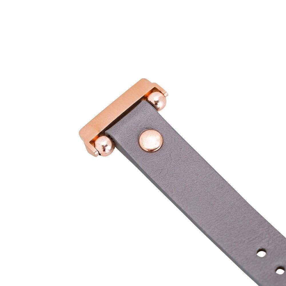 B2B - Leather Fitbit Watch Bands - Ferro Gold Trok Style Bomonti